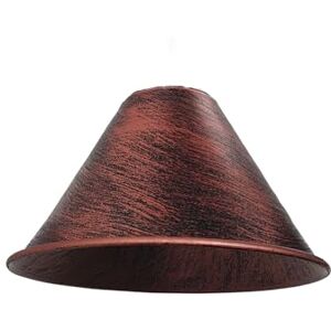 LEDSone Modern Industrial Metal Ceiling Light Shad Easy Fit Pendant Lamp Shade for Living Room, Kitchen, Hallway with Free Reducer Plate (Rustic Red) LEDSone Modern Industrial Metal Ceiling Light Shad Easy Fit Pendant Lamp Shade for Living Room, Kitchen, Hallway with Free Reducer Plate (Rustic Red)