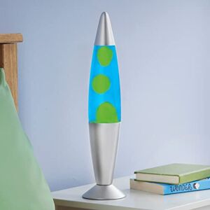 Global Gizmos 48869 16" Blue and Green Lava Lamp/Silver Base/Retro Nostalgia/Relaxing Mood Light/Decorative Illumination Global Gizmos 48869 16" Blue and Green Lava Lamp/Silver Base/Retro Nostalgia/Relaxing Mood Light/Decorative Illumination