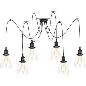 KGGKEUH Pendant Lights Adjustable DIY Ceiling Spider Lamp, Industrial Clear Glass Shade Chandelier Hanging Lighting, Elegant Wall Lighting Thoughtful KGGKEUH Pendant Lights Adjustable DIY Ceiling Spider Lamp, Industrial Clear Glass Shade Chandelier Hanging Lighting, Elegant Wall Lighting Thoughtful