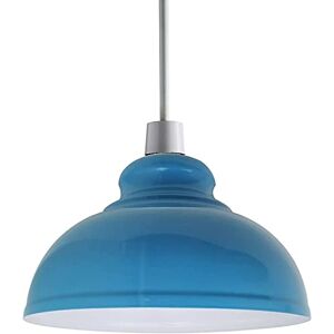 LEDSone Blue Industrial Ceiling Pendant Light Shades, 29cm Retro Vintage Style Curvy Dome Shaped Pendant Lamp Shade for Pendant Ceiling Lights LEDSone Blue Industrial Ceiling Pendant Light Shades, 29cm Retro Vintage Style Curvy Dome Shaped Pendant Lamp Shade for Pendant Ceiling Lights