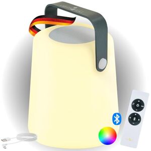 SCHWAIGER 661767 Portable Table Lamp Bluetooth Speaker Battery RGB LED Bedside Lamp Outdoor Light Outdoor Garden Lamp Music Speaker Handle 10 W Splashproof SCHWAIGER 661767 Portable Table Lamp Bluetooth Speaker Battery RGB LED Bedside Lamp Outdoor Light Outdoor Garden Lamp Music Speaker Handle 10 W Splashproof