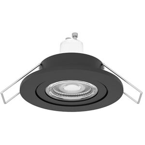 Eglo LED Recessed Spotlight Barranco, Bathroom Ceiling Spot, Black Plastic Light, Warm White lamp, Including GU10 Bulb, IP44 Eglo LED Recessed Spotlight Barranco, Bathroom Ceiling Spot, Black Plastic Light, Warm White lamp, Including GU10 Bulb, IP44