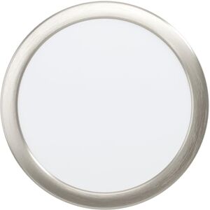 Eglo LED recessed Spotlight Fueva 5, Ø 21.6 cm, Steel and Plastic Light Surface, Nickel matt, White, Flat LED recessed Light, Shallow Depth 26 mm, Warm White Eglo LED recessed Spotlight Fueva 5, Ø 21.6 cm, Steel and Plastic Light Surface, Nickel matt, White, Flat LED recessed Light, Shallow Depth 26 mm, Warm White