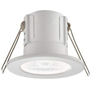 National Lighting SHIELDECO Matt White Finish Steel Fire Rated Cool White LED Anti Glare Low Profile Ceiling Downlight Spotlight IP65 Rated for Bathroom, Shower, Kitchen, Lounge National Lighting SHIELDECO Matt White Finish Steel Fire Rated Cool White LED Anti Glare Low Profile Ceiling Downlight Spotlight IP65 Rated for Bathroom, Shower, Kitchen, Lounge