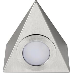 Bright Source LED Triangular Pyramid Cabinet Cupboard Unit Shelf Light, Satin Nickel, 2.5W, 220lm, 3CCT Switchable 3000K 4000K 6000K Bright Source LED Triangular Pyramid Cabinet Cupboard Unit Shelf Light, Satin Nickel, 2.5W, 220lm, 3CCT Switchable 3000K 4000K 6000K