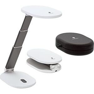daylight Foldi Go: Rechargeable 6,000K LED Desk Lamp with 4 Brightness Levels & Adjustable Arm Compact & Portable with Carry Case (Perfect for Home, Office, or Travel), White daylight Foldi Go: Rechargeable 6,000K LED Desk Lamp with 4 Brightness Levels & Adjustable Arm Compact & Portable with Carry Case (Perfect for Home, Office, or Travel), White