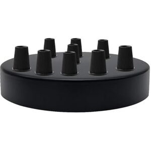LEDSone 9 Point Black Ceiling Rose Pendant Light Fitting 120mm Metal Cover Plate Canopy Kit with Accessories for Chandeliers Hanging Lamps Industrial Ceiling Lights LEDSone 9 Point Black Ceiling Rose Pendant Light Fitting 120mm Metal Cover Plate Canopy Kit with Accessories for Chandeliers Hanging Lamps Industrial Ceiling Lights