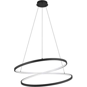 Eglo LED Pendant Lighting Ruotale, Hanging lamp Above Dining Table, Curved Ceiling Light Fixture for Dining Room, Black Metal, Warm White, Ø 70 cm Eglo LED Pendant Lighting Ruotale, Hanging lamp Above Dining Table, Curved Ceiling Light Fixture for Dining Room, Black Metal, Warm White, Ø 70 cm