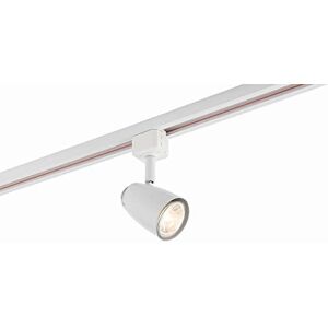 National Lighting Monte Multi Directional Gloss White and Chrome Finish Mains Track GU10 LED Compatible Adjustable Spotlight Track Head Lighting National Lighting Monte Multi Directional Gloss White and Chrome Finish Mains Track GU10 LED Compatible Adjustable Spotlight Track Head Lighting