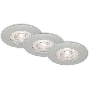 Briloner Leuchten 7047-034 Recessed LED Lights Set of 3 Dimmable Ceiling Lights 5 Watt Each 460 Lumen 3000 Kelvin IP44 Chrome Matt 90 x 25 mm (DxH) Briloner Leuchten 7047-034 Recessed LED Lights Set of 3 Dimmable Ceiling Lights 5 Watt Each 460 Lumen 3000 Kelvin IP44 Chrome Matt 90 x 25 mm (DxH)