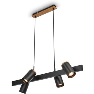 Briloner Pendant Light with Adjustable spotlights, 4X GU10 Socket, Ceiling Light, Pendant Lights for Kitchen, Dining Room, Hanging lamp, 80 x 24.9 x 120 cm, Black-Wood Briloner Pendant Light with Adjustable spotlights, 4X GU10 Socket, Ceiling Light, Pendant Lights for Kitchen, Dining Room, Hanging lamp, 80 x 24.9 x 120 cm, Black-Wood