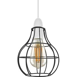 LEDSone Vintage Metal Lamp Shade Retro Geometric Industrial Wire Cage Lampshade Light Guard Cage (Black) LEDSone Vintage Metal Lamp Shade Retro Geometric Industrial Wire Cage Lampshade Light Guard Cage (Black)