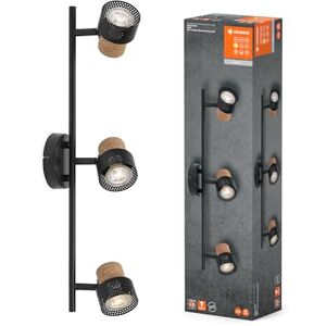LEDVANCE Decor SPOT Cork, 3 x 3.4W, 690lm, Black, Spotlight, Adjustable Heads, Versatile, Indoor spot, Replaceable LED Lamps, dimmable, Warm White Light Color, GU10 LEDVANCE Decor SPOT Cork, 3 x 3.4W, 690lm, Black, Spotlight, Adjustable Heads, Versatile, Indoor spot, Replaceable LED Lamps, dimmable, Warm White Light Color, GU10