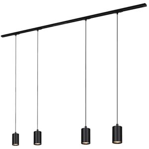 Briloner Rail Rail System Complete Set, 4X GU10 Suspension, Power Supply, Ceiling Lighting Rail System, Spotlight Rail, Ceiling Light, Pendant lamp, Hanging lamp 1.5 m, Black Briloner Rail Rail System Complete Set, 4X GU10 Suspension, Power Supply, Ceiling Lighting Rail System, Spotlight Rail, Ceiling Light, Pendant lamp, Hanging lamp 1.5 m, Black