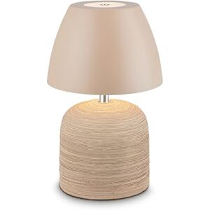 Briloner Rechargeable LED Table Lamp with Ceramic Base, IP44 Water Splash Protection, Touch Control, Dimmable, Battery Lamp, Bedside Light, Cordless, Indoor/Outdoor Lighting, 13,5X22 cm, Beige Briloner Rechargeable LED Table Lamp with Ceramic Base, IP44 Water Splash Protection, Touch Control, Dimmable, Battery Lamp, Bedside Light, Cordless, Indoor/Outdoor Lighting, 13,5X22 cm, Beige