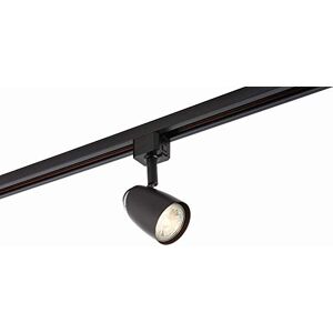 National Lighting Monte Multi Directional Matt Black and Chrome Finish Mains Track GU10 LED Compatible Adjustable Spotlight Track Head Lighting National Lighting Monte Multi Directional Matt Black and Chrome Finish Mains Track GU10 LED Compatible Adjustable Spotlight Track Head Lighting