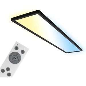 Briloner LED Ceiling Light, Dimmable Ultra Slim Panel Lamp, 98x20x3 cm, Backlight Effect, CCT Adjustable Light, Flush Mount, Remote Control, Night-Light Function, 36W, Living Room, Kitchen, Black Briloner LED Ceiling Light, Dimmable Ultra Slim Panel Lamp, 98x20x3 cm, Backlight Effect, CCT Adjustable Light, Flush Mount, Remote Control, Night-Light Function, 36W, Living Room, Kitchen, Black