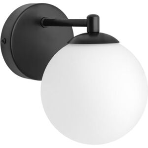 Long Life Lamp Company Glass Frosted Globe Wall Light Sconce Matte Black for Indoors H3096 with LED Bulb Warm White G9 Long Life Lamp Company Glass Frosted Globe Wall Light Sconce Matte Black for Indoors H3096 with LED Bulb Warm White G9