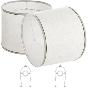VEVOR Lamp Shade 2 Set, 11 in Top x 13 in Bottom x 10 in High (Spider Fitter), Medium Lampshade with Harp, Replacement Lamp Shade for Table & Floor Lamps Pendant Lights, Light Linen with Black Edge VEVOR Lamp Shade 2 Set, 11 in Top x 13 in Bottom x 10 in High (Spider Fitter), Medium Lampshade with Harp, Replacement Lamp Shade for Table & Floor Lamps Pendant Lights, Light Linen with Black Edge