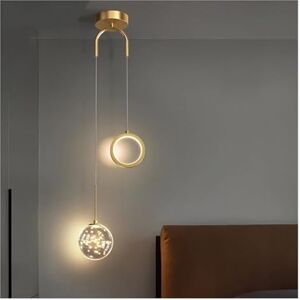 IONAZQTWW LED Pendant Light Gold Ring Double Head Long Line Hanging Lamps Compatible with Ceiling Suspension Bedside Living Room Dining Decor,Led Ceiling Pendant Lamp IONAZQTWW LED Pendant Light Gold Ring Double Head Long Line Hanging Lamps Compatible with Ceiling Suspension Bedside Living Room Dining Decor,Led Ceiling Pendant Lamp