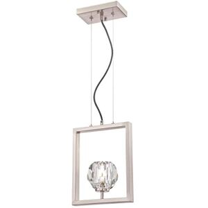 Westinghouse Lighting 63676 Zoa One-Light Indoor Pendant, Brushed Nickel Finish with Crystal Glass Westinghouse Lighting 63676 Zoa One-Light Indoor Pendant, Brushed Nickel Finish with Crystal Glass