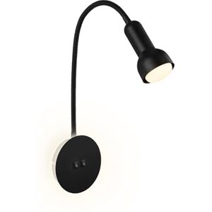 Briloner Reading Lamp with Backlight, Swivelling Indoor Wall Light, LED Lamp with 2 Switches, Indoor Wall Lamp, Black Briloner Reading Lamp with Backlight, Swivelling Indoor Wall Light, LED Lamp with 2 Switches, Indoor Wall Lamp, Black