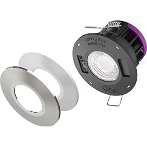 Bright Source LED Dimmable All-in-1 Downlight 8w 64mm Cut Out 700-750lm 3CCT Switchable 3000K 4000K 6000K Fire Rated IP65 Waterproof Comes with White & Brushed Steel Bezels Bright Source LED Dimmable All-in-1 Downlight 8w 64mm Cut Out 700-750lm 3CCT Switchable 3000K 4000K 6000K Fire Rated IP65 Waterproof Comes with White & Brushed Steel Bezels