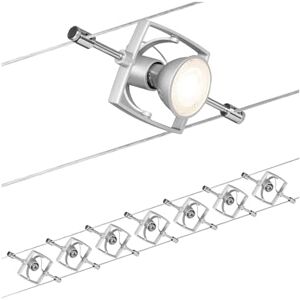 Paulmann 94152 Cable Lighting System – Mac II Set Ceiling Light Metal Wire System for GU5.3 LED Lamps Suitable for Max 7 x 10 Watt Bulbs, Comes Without Bulbs Matt Chrome Paulmann 94152 Cable Lighting System – Mac II Set Ceiling Light Metal Wire System for GU5.3 LED Lamps Suitable for Max 7 x 10 Watt Bulbs, Comes Without Bulbs Matt Chrome