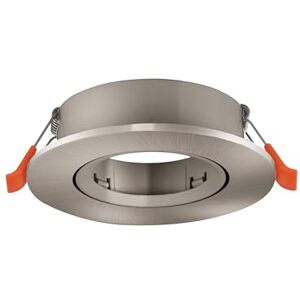 Eglo Recessed Spotlight Barranco, Adjustable spot Light for Ceiling, Round Downlight Without Bulb, Silver Plastic lamp, GU10 Socket, Ø 9 cm Eglo Recessed Spotlight Barranco, Adjustable spot Light for Ceiling, Round Downlight Without Bulb, Silver Plastic lamp, GU10 Socket, Ø 9 cm