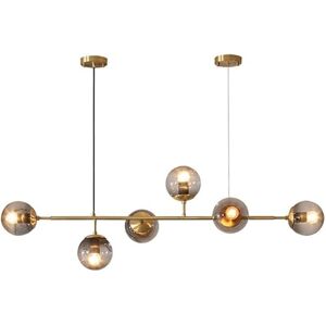 IONAZQTWW 6 Light Hanging Glass Globe Chandelier Light Fixture Dining Room Vintage Amber Industrial Pendant Light Gold Ball Bubble Hanging Lamp for Living Room Kitchen Bedroom Bar Restaurant IONAZQTWW 6 Light Hanging Glass Globe Chandelier Light Fixture Dining Room Vintage Amber Industrial Pendant Light Gold Ball Bubble Hanging Lamp for Living Room Kitchen Bedroom Bar Restaurant