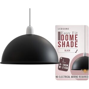 LEDSone Modern Dome Pendant Lamp Shade – 21cm Industrial Metal Ceiling Light Shade Easy Fit for Kitchen, Bedroom, Living Room, Dining Room, Hallway, Restaurant and Café LEDSone Modern Dome Pendant Lamp Shade – 21cm Industrial Metal Ceiling Light Shade Easy Fit for Kitchen, Bedroom, Living Room, Dining Room, Hallway, Restaurant and Café