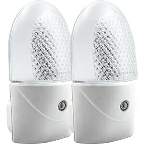 Uni-Com Plug-in Night Light with Dusk to Dawn Sensor, Energy Saving Long Life LEDs, Soft Light for Children’s Rooms, Bedrooms, Stairways & Hallways, 2 Pack Uni-Com Plug-in Night Light with Dusk to Dawn Sensor, Energy Saving Long Life LEDs, Soft Light for Children’s Rooms, Bedrooms, Stairways & Hallways, 2 Pack