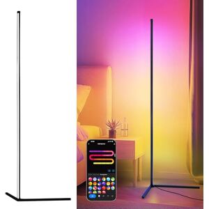LuminexDesigns LED Corner Floor Lamp Smart RGBIC Standing Lamp Black 150cm Dimmable Alexa Remote App Control Modern Mood Ambient Light Bar Music Sync for Living Room Bedroom Party TV (Without Plug) LuminexDesigns LED Corner Floor Lamp Smart RGBIC Standing Lamp Black 150cm Dimmable Alexa Remote App Control Modern Mood Ambient Light Bar Music Sync for Living Room Bedroom Party TV (Without Plug)