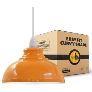 LEDSone Modern Contemporary Fabric Coolie Ceiling Lamp Shade Suitable for All Types of Pendant Lights in Bedroom Office and Dorm Room (Orange) LEDSone Modern Contemporary Fabric Coolie Ceiling Lamp Shade Suitable for All Types of Pendant Lights in Bedroom Office and Dorm Room (Orange)