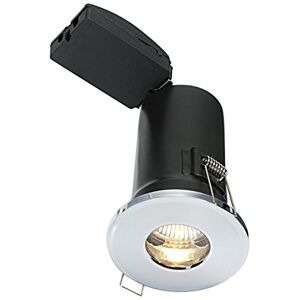 National Lighting Shield Plus Modern Chrome Fire Rated GU10 Dimmable Recessed Ceiling Downlight/Spotlight Ideal for Bathrooms Bedrooms Lounge Kitchen etc. IP65 Rated National Lighting Shield Plus Modern Chrome Fire Rated GU10 Dimmable Recessed Ceiling Downlight/Spotlight Ideal for Bathrooms Bedrooms Lounge Kitchen etc. IP65 Rated