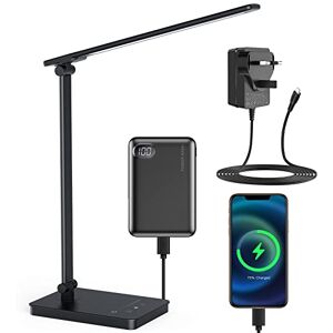 Woobroo Desk Lamp Eye Caring LED Table Lamp Dimmable Bedside Lamp with 2 USB Charging Ports and 10 Brightness Levels x 5 Colour Modes Touch Control Daylight Lamps for Office, Bedside, Reading- Auto Timer Woobroo Desk Lamp Eye Caring LED Table Lamp Dimmable Bedside Lamp with 2 USB Charging Ports and 10 Brightness Levels x 5 Colour Modes Touch Control Daylight Lamps for Office, Bedside, Reading- Auto Timer