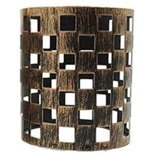 LEDSone Brushed Copper Drum Cage Metal Easy Fit Ceiling Light Shade Hollow Out Lamp Shade for Pendant Lamp Shade for Kitchen, Hallways (Brushed Copper) LEDSone Brushed Copper Drum Cage Metal Easy Fit Ceiling Light Shade Hollow Out Lamp Shade for Pendant Lamp Shade for Kitchen, Hallways (Brushed Copper)