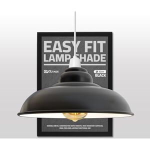 DC VOLTAGE Modern Industrial Metal Ceiling Light Shade, 32cm Large Curvy Easy Fit Pendant Lamp Shade for Living Room, Kitchen, Hallway (Free Reducer Plate) DC VOLTAGE Modern Industrial Metal Ceiling Light Shade, 32cm Large Curvy Easy Fit Pendant Lamp Shade for Living Room, Kitchen, Hallway (Free Reducer Plate)