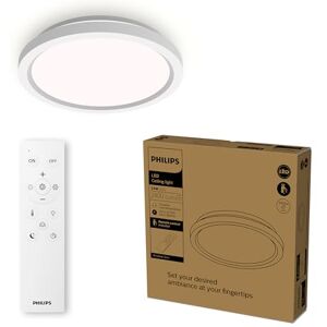 Philips LED Remote Control Ceiling Light, Round, 30 cm, Dimmable, Tunable White Light, Living Room, Bedroom, No Flicker or Glare, Modern Design, White Philips LED Remote Control Ceiling Light, Round, 30 cm, Dimmable, Tunable White Light, Living Room, Bedroom, No Flicker or Glare, Modern Design, White