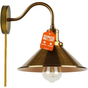 LEDSone Black Wall Light Sconce Fitting Metal Firm Wall Mount 180 Degree Adjustable Swing Arm Industrial Wall Fixtures lamp with Cone Light Shade for Livingroom, Kitchen, (Yellow Brass) LEDSone Black Wall Light Sconce Fitting Metal Firm Wall Mount 180 Degree Adjustable Swing Arm Industrial Wall Fixtures lamp with Cone Light Shade for Livingroom, Kitchen, (Yellow Brass)