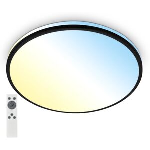 Briloner LED Ceiling lamp with Remote Control, Warm White to Cool White, dimmable, LED lamp, LED Ceiling Light, Living Room lamp, Kitchen lamp, Ceiling Lighting, 49 x 9.5 cm, Black Briloner LED Ceiling lamp with Remote Control, Warm White to Cool White, dimmable, LED lamp, LED Ceiling Light, Living Room lamp, Kitchen lamp, Ceiling Lighting, 49 x 9.5 cm, Black