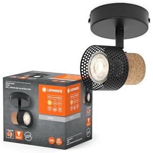 LEDVANCE Decor SPOT Cork, 1 x 3.4W, 230lm, Black, Spotlight, Adjustable Heads, Versatile, Indoor spot, Replaceable LED Lamps, Warm White Light Color, GU10 LEDVANCE Decor SPOT Cork, 1 x 3.4W, 230lm, Black, Spotlight, Adjustable Heads, Versatile, Indoor spot, Replaceable LED Lamps, Warm White Light Color, GU10
