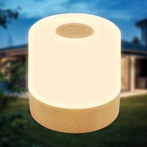 B.K.Licht Mini LED Table lamp Wireless IP44 with Touch, dimmable in Steps, Rechargeable Battery, USB-C Cable, Bedside lamp, Decorative lamp, LED lamp, Outdoor, Children's Room, 7x7cm, Wood Look B.K.Licht Mini LED Table lamp Wireless IP44 with Touch, dimmable in Steps, Rechargeable Battery, USB-C Cable, Bedside lamp, Decorative lamp, LED lamp, Outdoor, Children's Room, 7x7cm, Wood Look