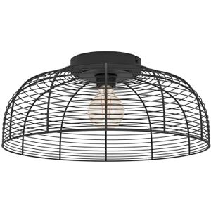 Eglo Ceiling Light Fixture Derwen, Wire lamp Living Room, Metal Bedroom and Hallway Lighting, Black, E27 Socket, Ø 45 cm Eglo Ceiling Light Fixture Derwen, Wire lamp Living Room, Metal Bedroom and Hallway Lighting, Black, E27 Socket, Ø 45 cm