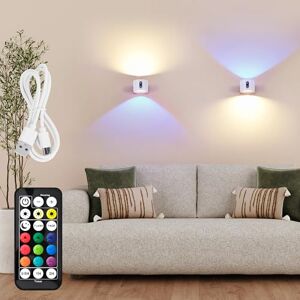 LuminexDesigns 2-Pack LED Wall Lights for Indoor use, Rechargeable Wall lamp, dimmable, Wireless with Remote Control, up and Down Wall Light, 360° rotatable, Rechargeable LuminexDesigns 2-Pack LED Wall Lights for Indoor use, Rechargeable Wall lamp, dimmable, Wireless with Remote Control, up and Down Wall Light, 360° rotatable, Rechargeable