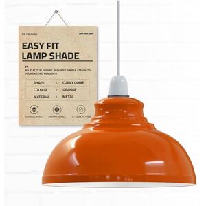 DC VOLTAGE Metal Ceiling Lamp Shade 29cm Red Easy Fit Industrial Light Shade Pendant Hanging Modern Ceiling Lighting Shade for Bedroom, Hallway, Office Restaurant (Orange) DC VOLTAGE Metal Ceiling Lamp Shade 29cm Red Easy Fit Industrial Light Shade Pendant Hanging Modern Ceiling Lighting Shade for Bedroom, Hallway, Office Restaurant (Orange)