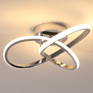 Comely Modern LED Ceiling Light, 30W 3360LM Metal Ceiling Lamp, Creative Ring Design, Energy-Efficient Warm Light, Perfect for Entrance, Bedroom, Dining Room, Silver, 30 cm Comely Modern LED Ceiling Light, 30W 3360LM Metal Ceiling Lamp, Creative Ring Design, Energy-Efficient Warm Light, Perfect for Entrance, Bedroom, Dining Room, Silver, 30 cm