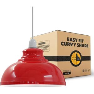 LEDSone Industrial Vintage Retro Curvy Red Dome Shaped Metal Pendant Ceiling Lamp Shade LEDSone Industrial Vintage Retro Curvy Red Dome Shaped Metal Pendant Ceiling Lamp Shade