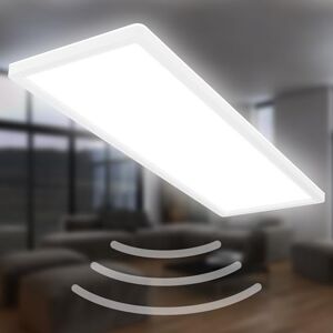 Briloner LED Ceiling lamp with Motion Detector IP44 3m Range, Neutral White Light Colour, Flat, 120 Degree Detection, LED Ceiling Light, LED Panel, Bathroom lamp, Bathroom lamp, 58x20x3 cm, White Briloner LED Ceiling lamp with Motion Detector IP44 3m Range, Neutral White Light Colour, Flat, 120 Degree Detection, LED Ceiling Light, LED Panel, Bathroom lamp, Bathroom lamp, 58x20x3 cm, White