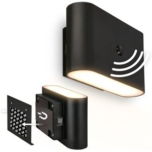 Briloner Sticklights Rechargeable Wall Light Without Wiring and Drilling, Motion Detector, Magnetic, LED, Sticky Wall Lights, Battery lamp, 16x9.5x6.5 cm, Black Briloner Sticklights Rechargeable Wall Light Without Wiring and Drilling, Motion Detector, Magnetic, LED, Sticky Wall Lights, Battery lamp, 16x9.5x6.5 cm, Black